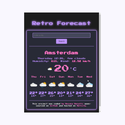 Retro Weather app