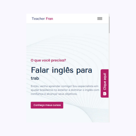 Teacher Fran Website Project for Portuguese speakers